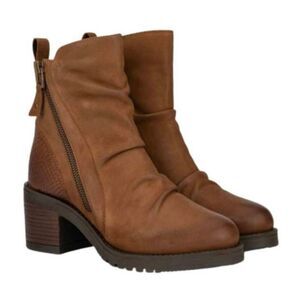 VINTAGE FOUNDRY CO Charlotte Brown Leather Ankle Boot Size 7.5